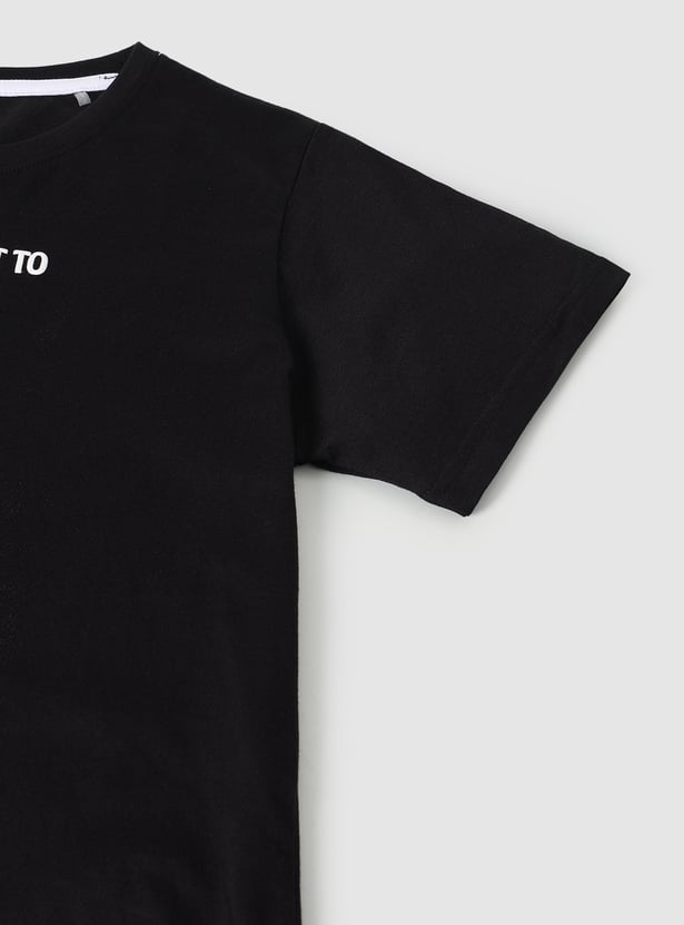 Boys Typographic Print T-shirt