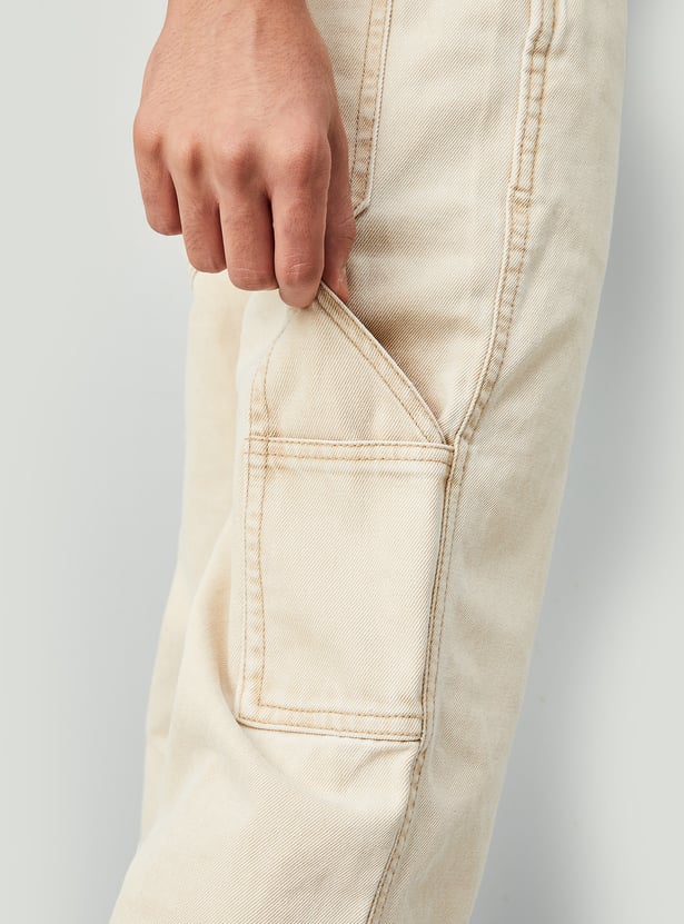 Boys Textured Slim Fit Jeans