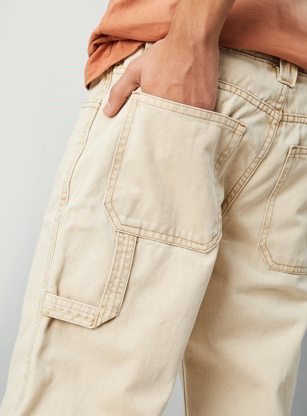 Boys Textured Slim Fit Jeans