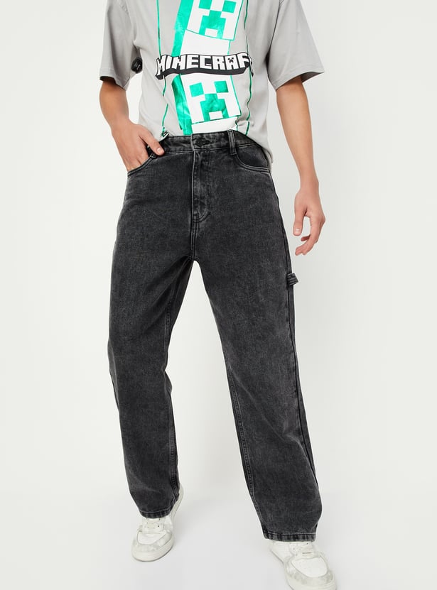 Boys Washed Slim Fit Jeans