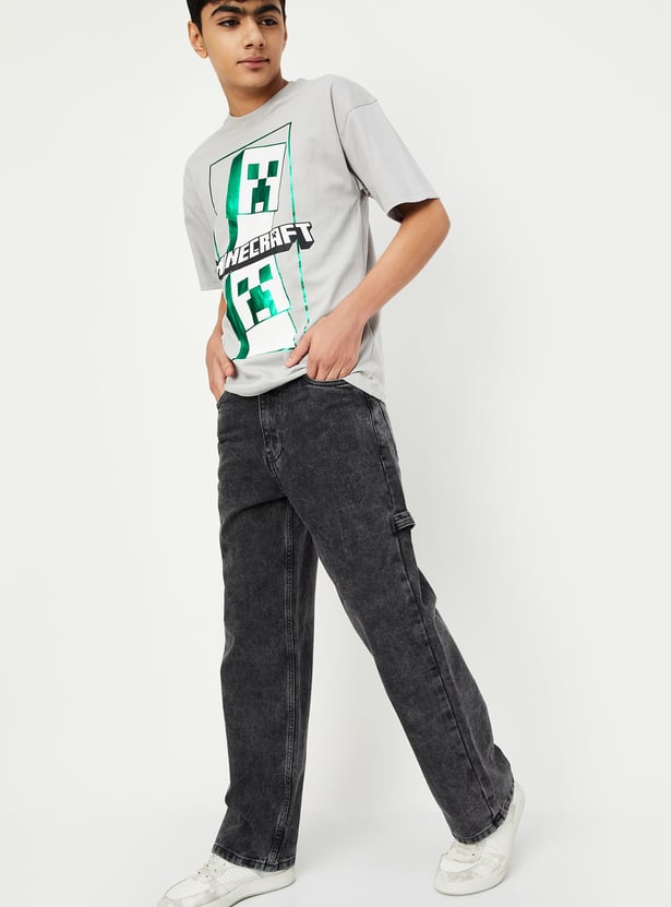 Boys Washed Slim Fit Jeans