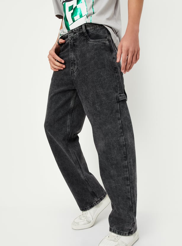 Boys Washed Slim Fit Jeans