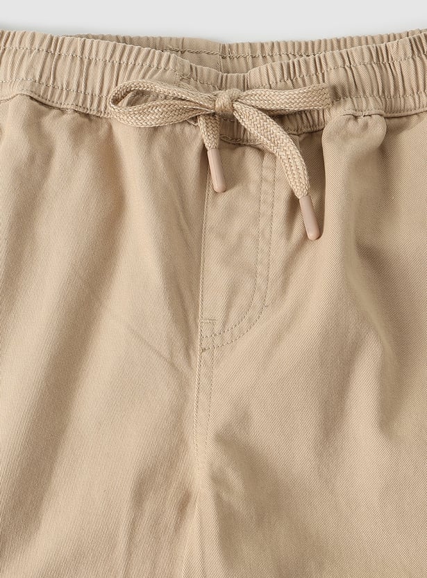 Boys Solid Cargo Shorts