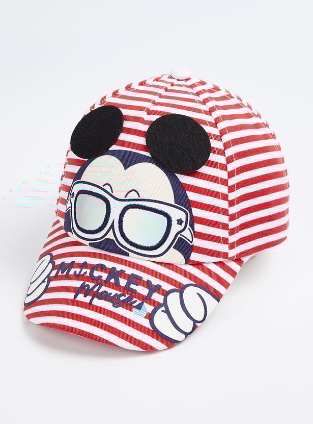Boys Micky Mouse Print Baseball Cap