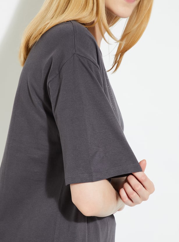 ALAYA F x URB_N Women Embellished T-shirt