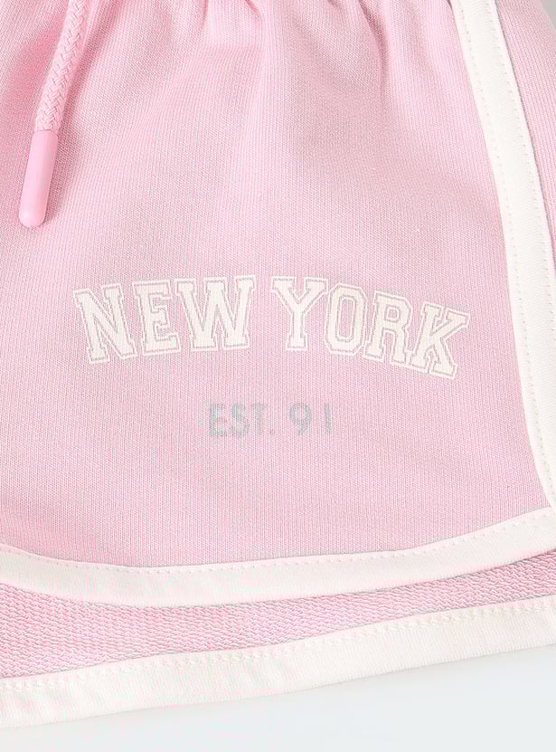 Girls Colourblock Shorts Set