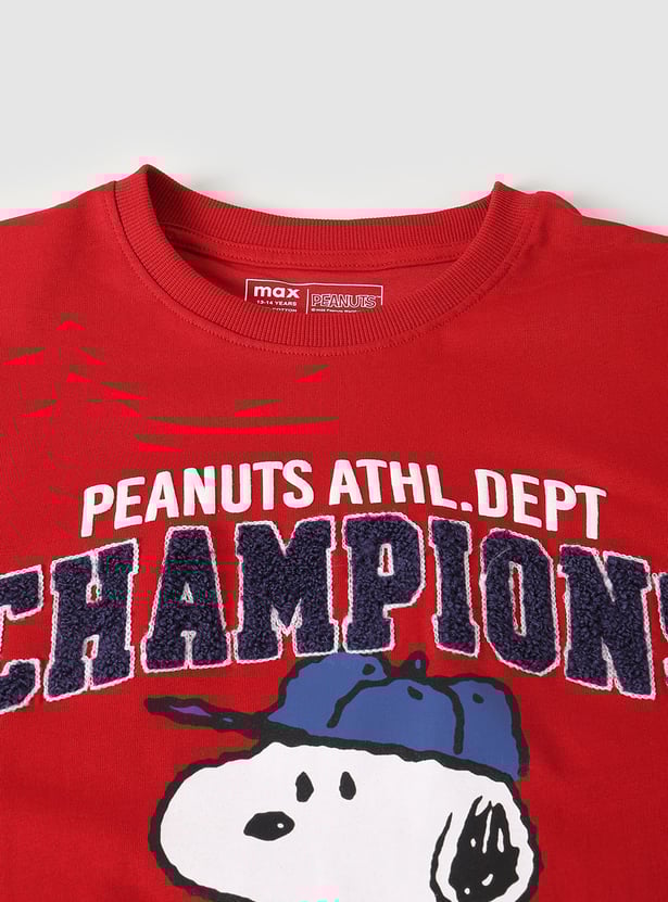 Girls Chenille Embroidered Snoopy T-shirt