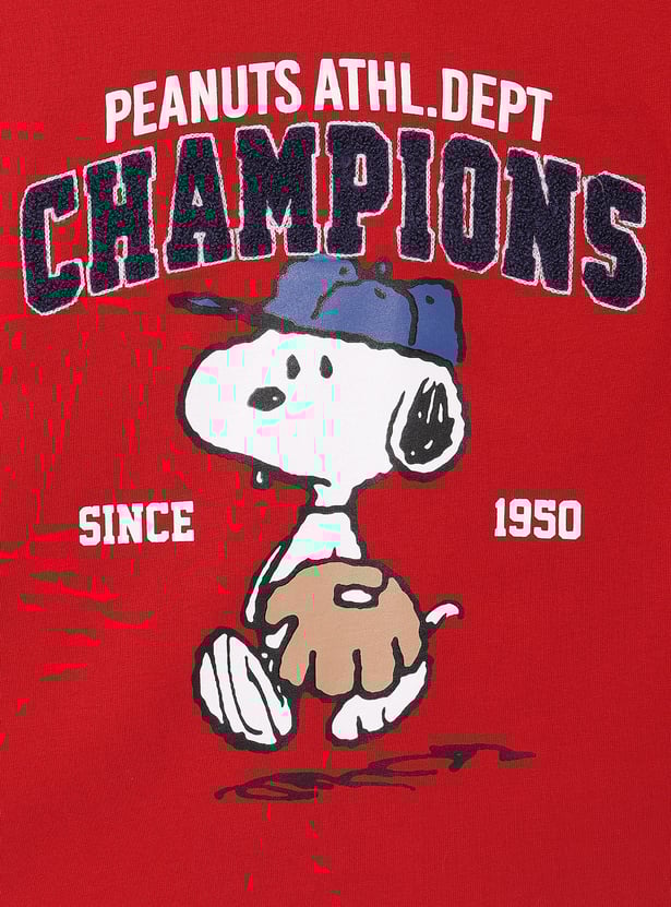 Girls Chenille Embroidered Snoopy T-shirt