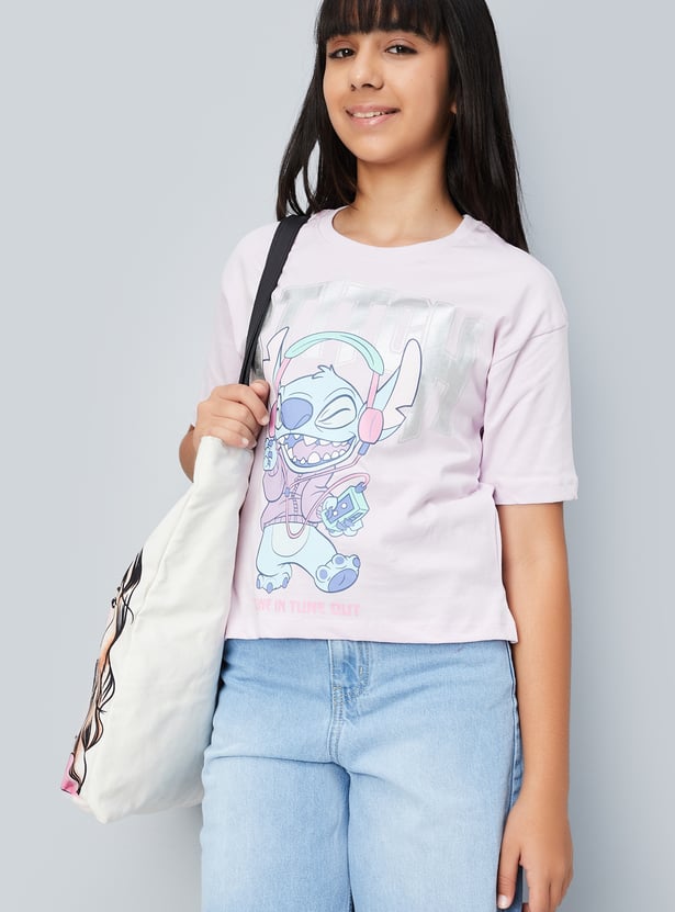 Girls Lilo & Stitch Print T-shirt