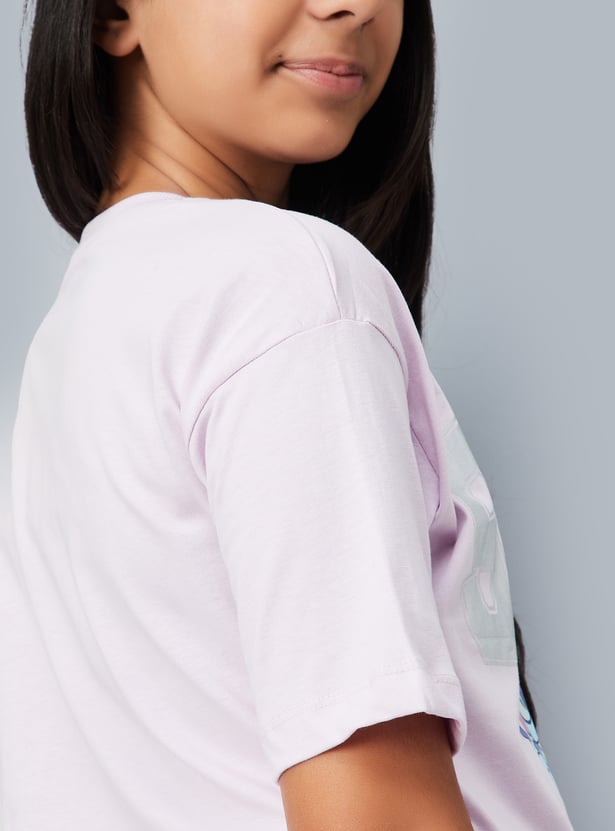 Girls Lilo & Stitch Print T-shirt