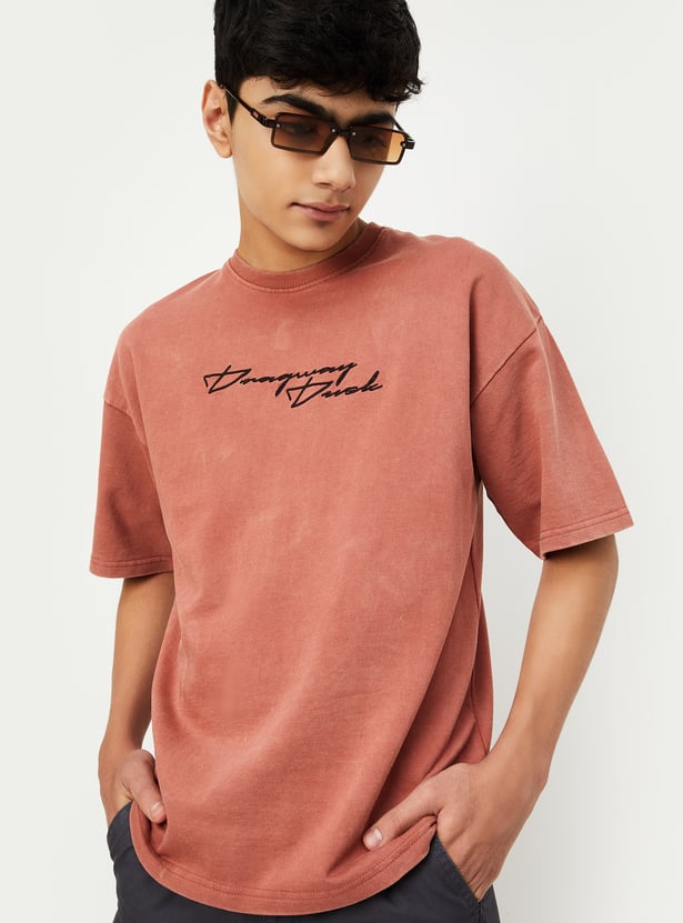 Boys Acid Wash Oversized T-shirt
