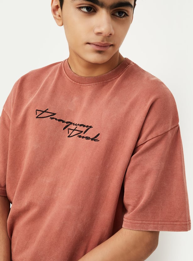 Boys Acid Wash Oversized T-shirt