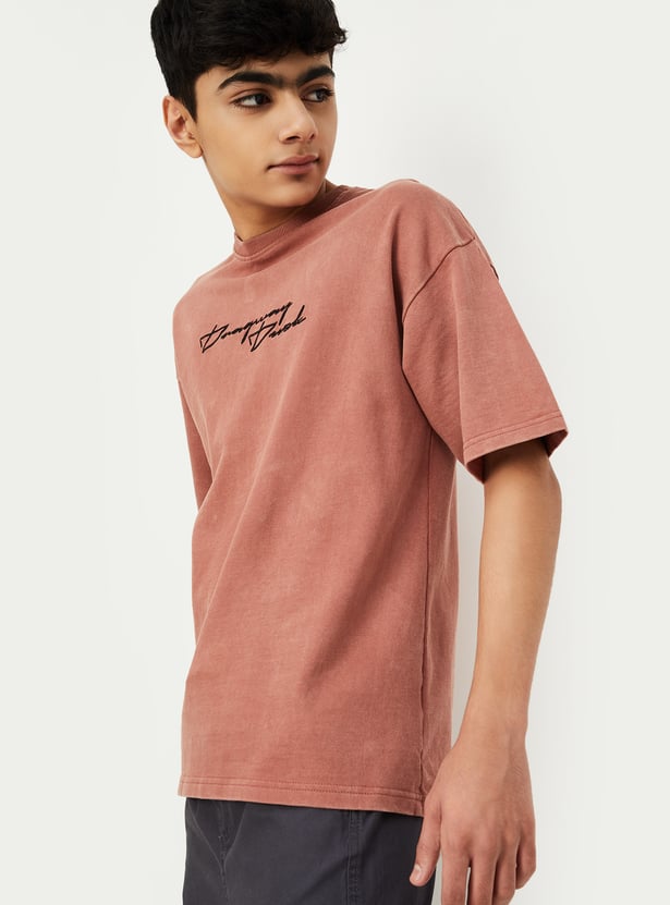 Boys Acid Wash Oversized T-shirt