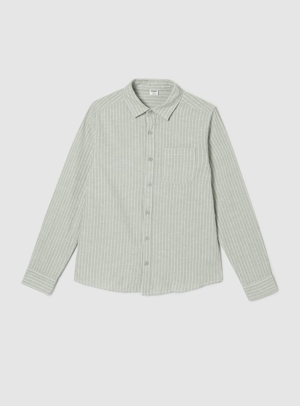 Gant Kids Blue Fashion Striped Regular Fit Shirt
