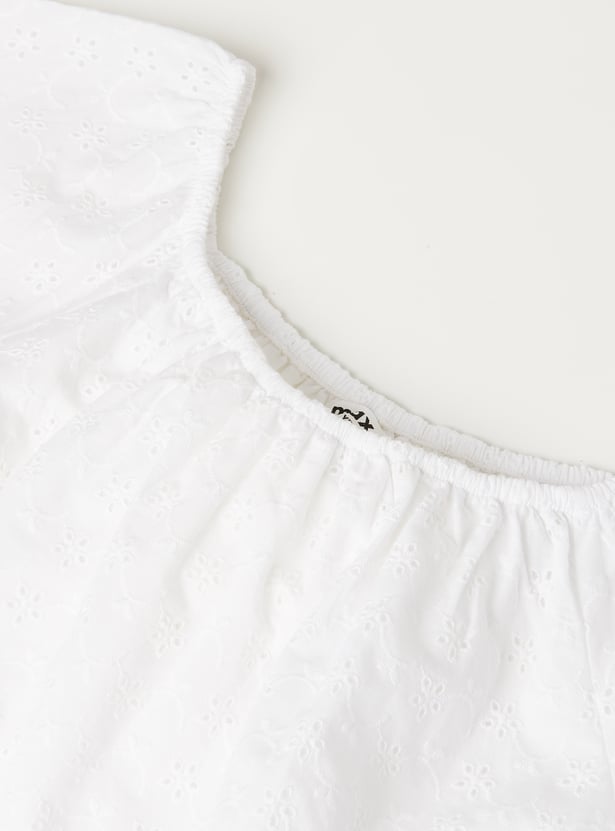 Girls Schiffili Embroidered Top