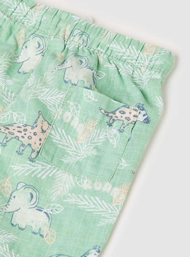 Boys Printed Shorts Set