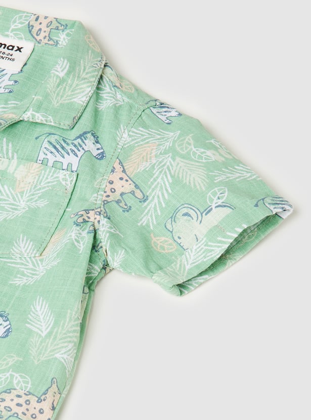 Boys Printed Shorts Set