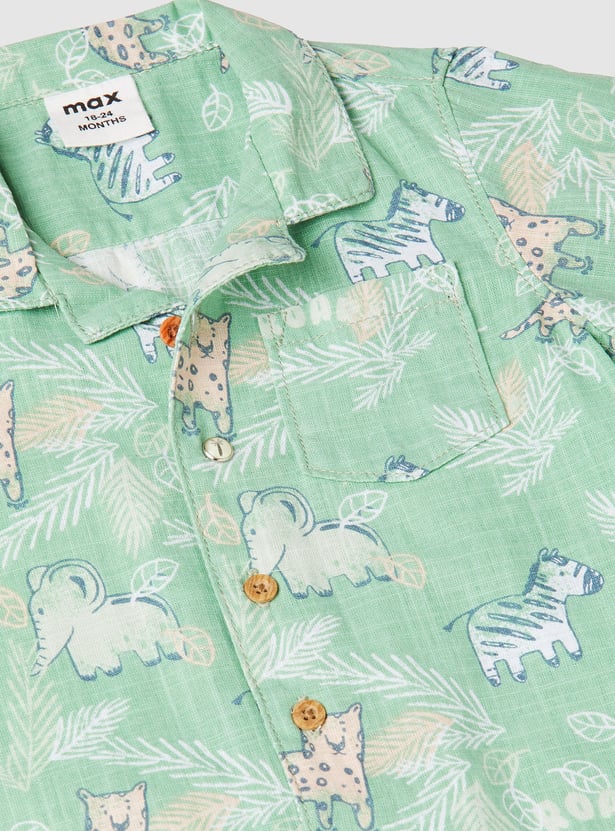 Boys Printed Shorts Set