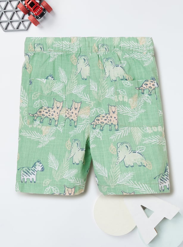 Boys Printed Shorts Set