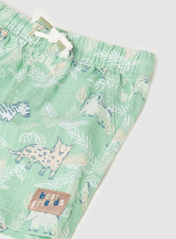 Boys Printed Shorts Set