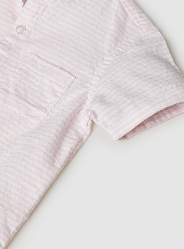 Boys Striped Shorts Set