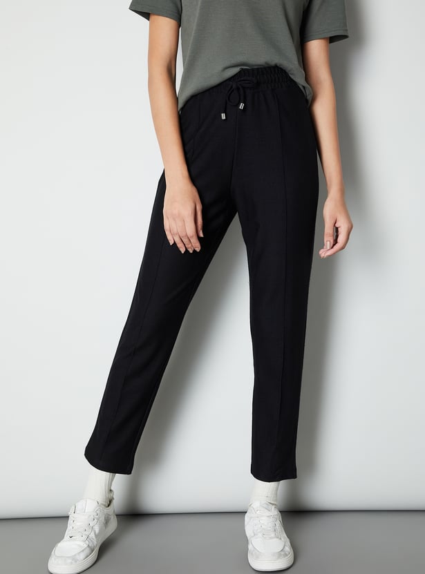 Women Textured Trousers