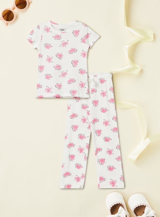 Girls Printed Sleepwear Set