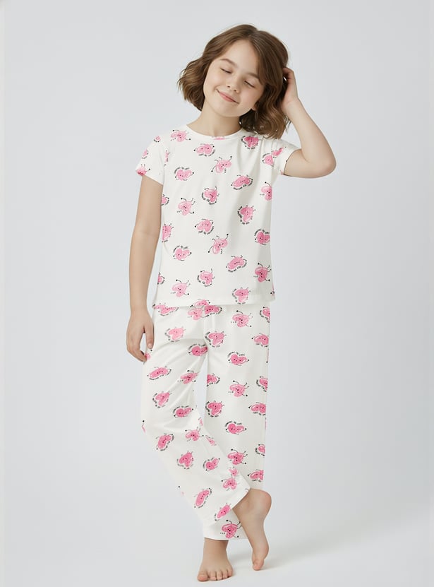 Girls Printed Sleepwear Set