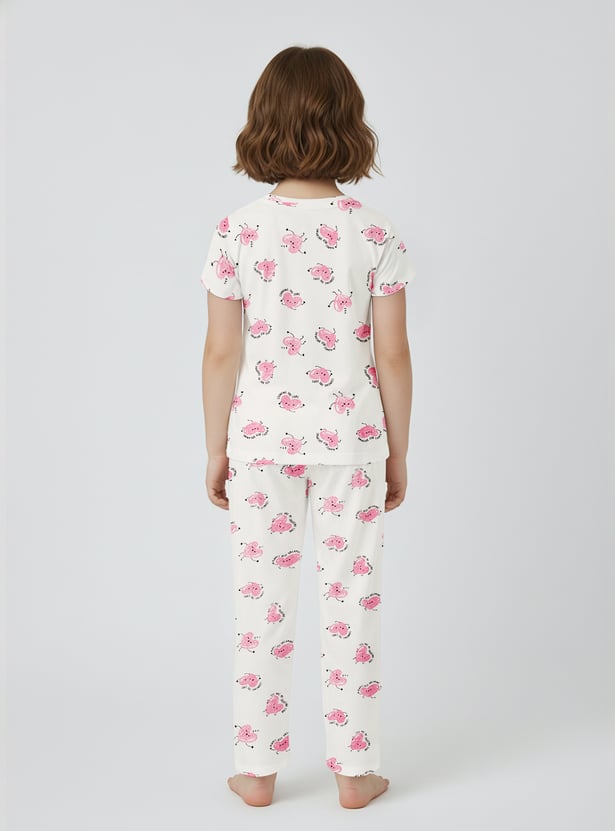 Girls Printed Sleepwear Set