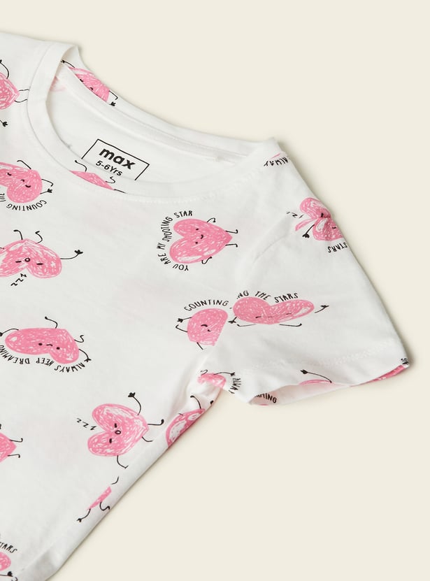 Girls Printed Sleepwear Set