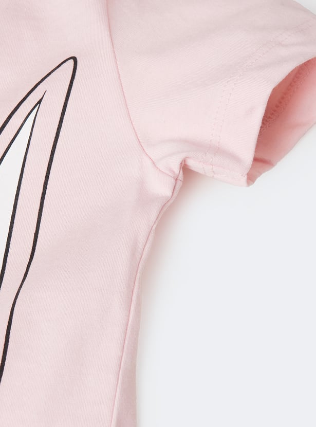 Girls Bugs Bunny Printed Sleepwear Set