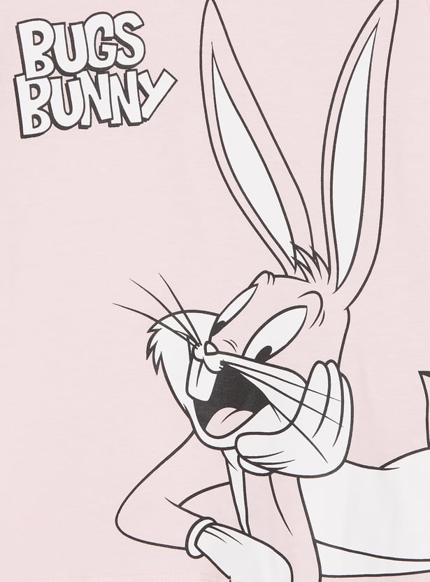 Girls Bugs Bunny Printed Sleepwear Set