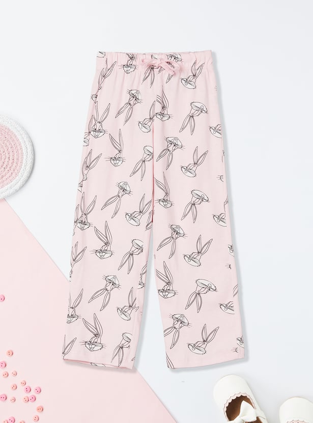 Girls Bugs Bunny Printed Sleepwear Set