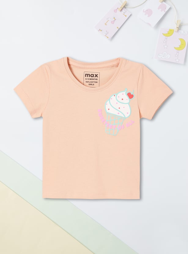 Girls Printed T-shirt - Pack of 2