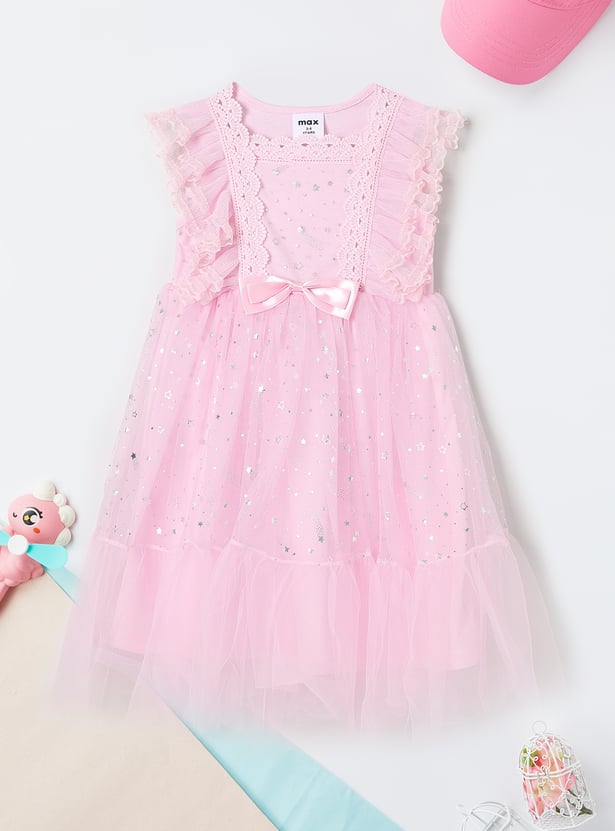 Girls Embellished Fit and Flare Dress
