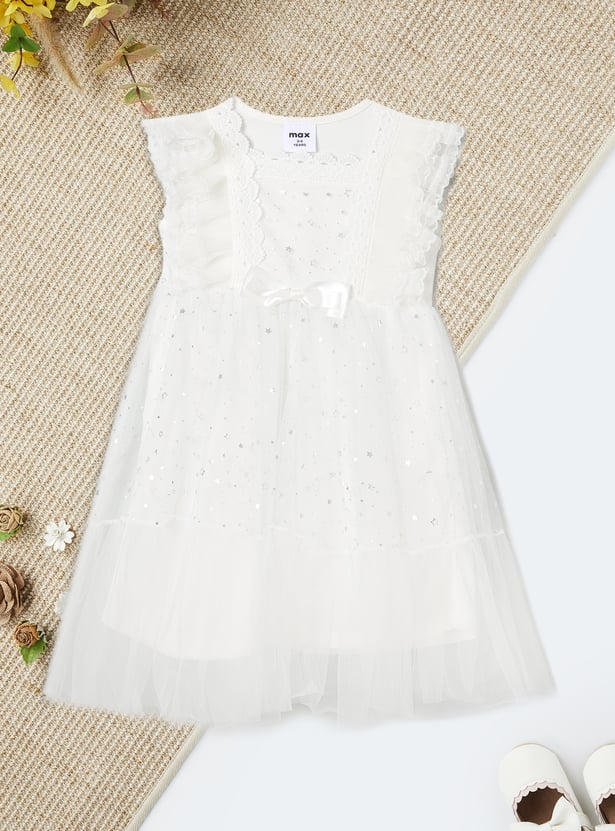 Girls Embellished Fit and Flare Dress