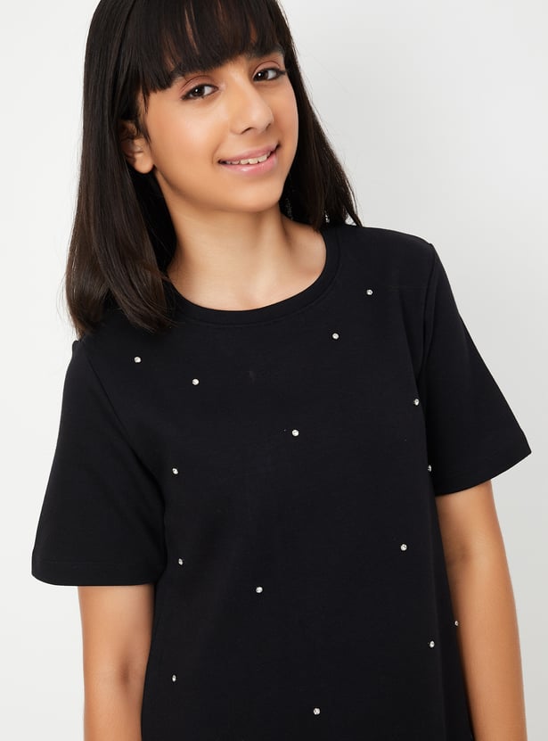 Girls Embellished Shift Dress