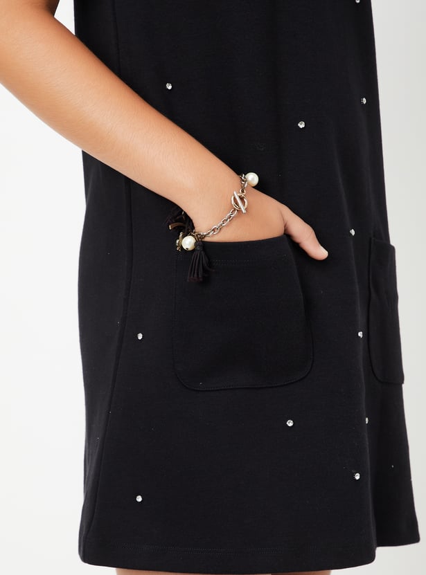 Girls Embellished Shift Dress