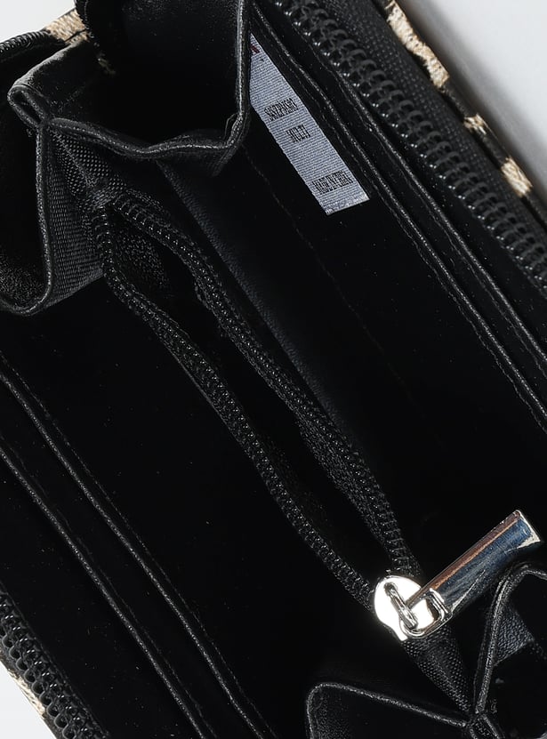 Buy Women Leopard Print Zip Around Wallet Online at just