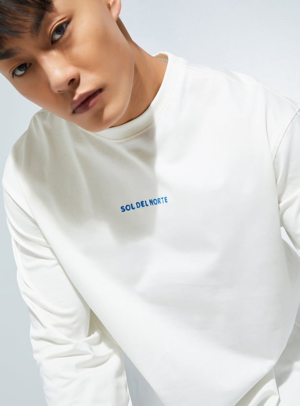 URB_N Men Back Print Oversized T-shirt