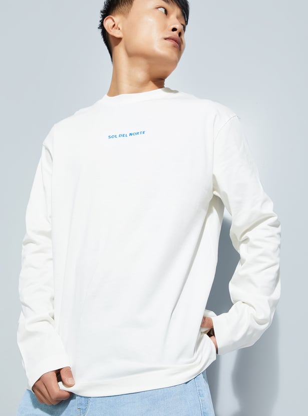URB_N Men Back Print Oversized T-shirt