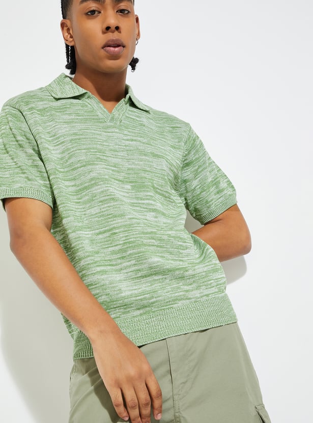 URB_N Men Knit Oversized Polo T-shirt