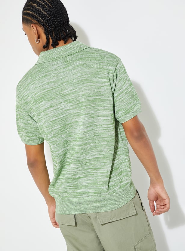 URB_N Men Knit Oversized Polo T-shirt