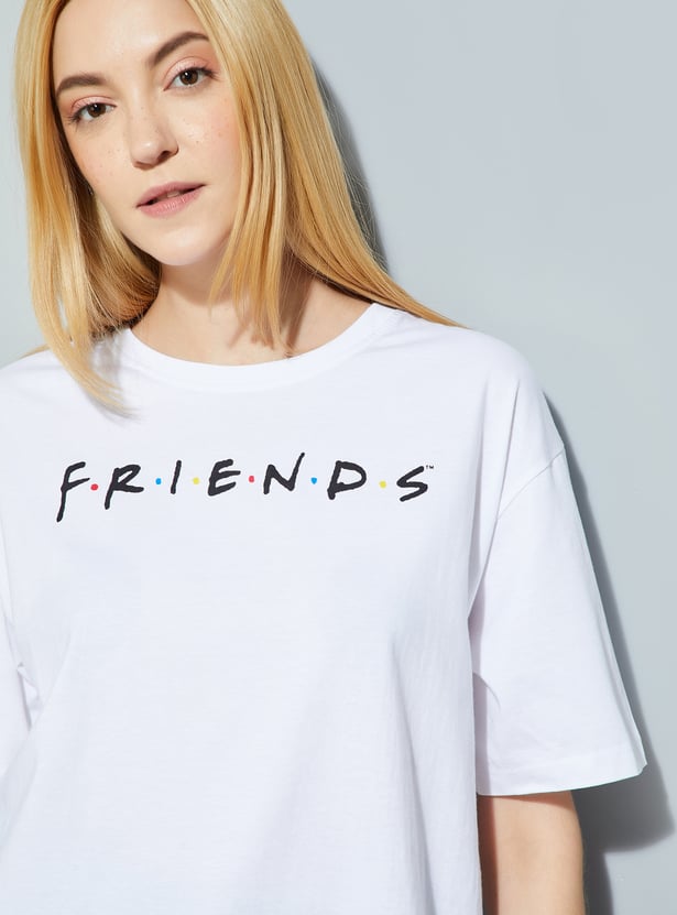ALAYA F x URB_N Women Friends Print Oversized T-shirt