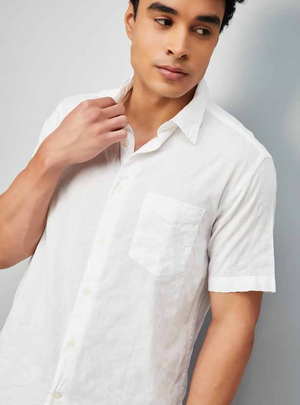 Men Striped Slim Fit Shirt