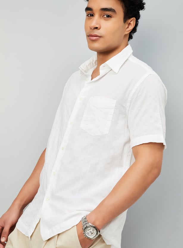 Men Striped Slim Fit Shirt