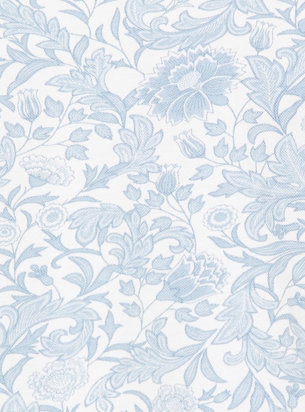 Men Floral Print Polo T-shirt