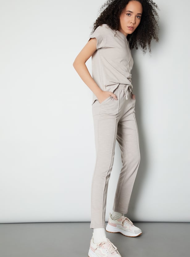 Women Textured Trousers