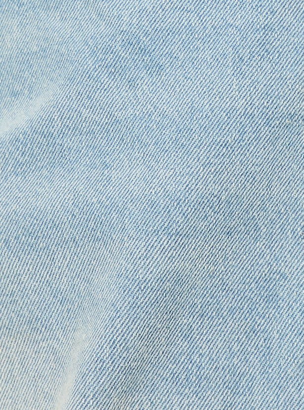 Men Washed Loose Fit Cargo Jeans