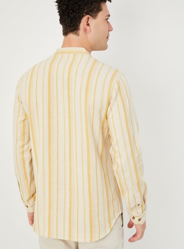 Men Striped Slim Fit Short Kurta
